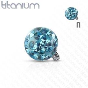 Šperky4U Náhradní kulička TITAN, závit 1,2 mm, barva tyrkysová - TIT1117Q-04