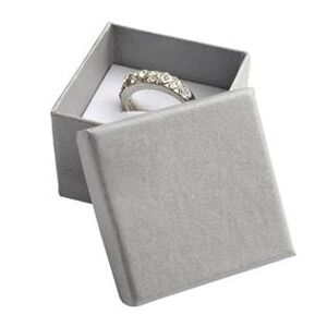 Šperky4U Malá dárková krabička na prsten - stříbřitě šedá - KR0188-ST