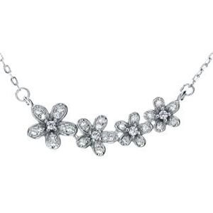 NUBIS® Střibrný náhrdelník s kytičkami - NB-2036
