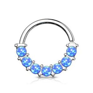 Šperky4U Piercing kruh s opály, 1,0 x 10 mm - K01053-BL