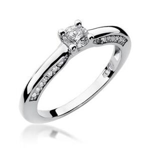 NUBIS® Zlatý zásnubní prsten s diamanty - W-009W