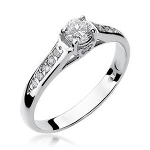 NUBIS® Zlatý zásnubní prsten s diamanty - W-016W