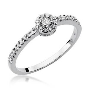 NUBIS® Zlatý zásnubní prsten s diamanty - W-273W