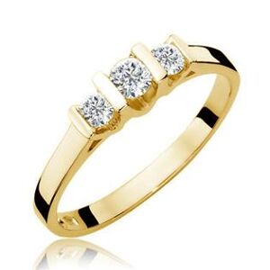 NUBIS® Zlatý zásnubní prsten s diamanty - W-338G