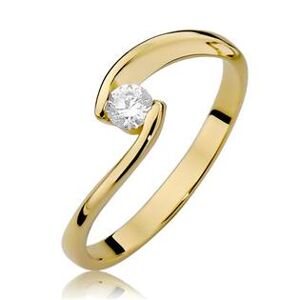 NUBIS® Zlatý zásnubní prsten s diamantem - W-366-0.15G