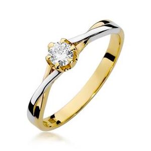 NUBIS® Zlatý zásnubní prsten s diamantem - W-340-0.23GW