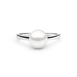 GAURA Stříbrný prsten s bílou perlou - velikost 61 - GA4007W-61