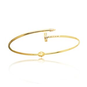 Luxusní dámský zlatý náramek hřebík ZLNA1079F + Dárek zdarma