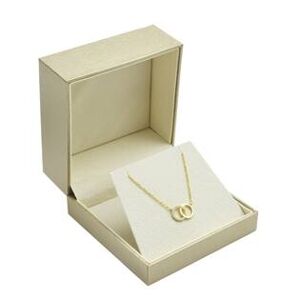 Šperky4U Zlacená koženková krabička na řetízek nebo náhrdelník - KR0402