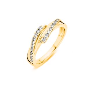 Dámský stříbrný pozlacený prsten se zirkony STRP0456F