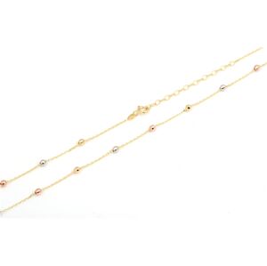 Dámský náhrdelník ze žlutého zlata s kuličkami ZLNAH087F 40-45cm + DÁREK ZDARMA