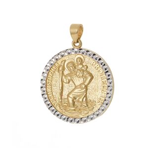 Zlatý přívěšek ze žlutého zlata medailon se svatým Kryštofem ZZ0956F + dárek zdarma