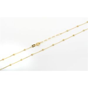 Zlatý náhrdelník s kuličkami ze žlutého zlata 42-45 cm ZLNAH095F + DÁREK ZDARMA