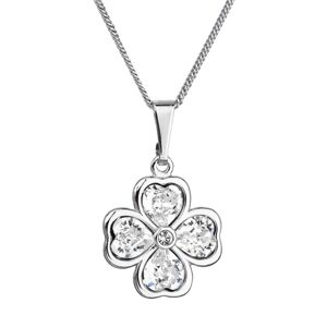 NUBIS® Střibrný náhrdelník srdíčko s ornamenty a zirkonem - NB-2220