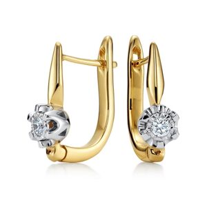 Zlaté náušnice s diamanty L'Amour Diamonds KE81620Y + dárek zdarma