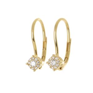 Zlaté náušnice s diamanty MOISS 00520309 + dárek zdarma