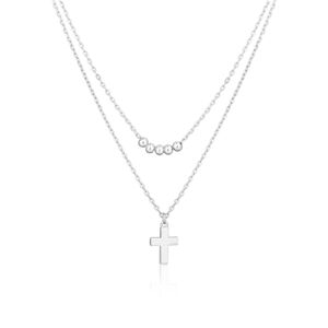 Dámský stříbrný náhrdelník s křížkem STNAH0138F