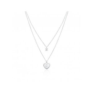 Dámský stříbrný náhrdelník srdce STNAH0140F