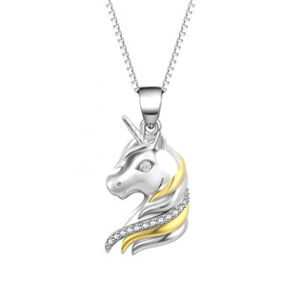 NUBIS® Stříbrný náhrdelník s jednorožcem - NB-2254