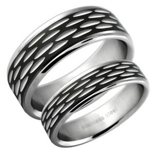 Šperky4U Ocelový prsten, šíře 8 mm, vel. 70 - velikost 70 - OPR1387-70