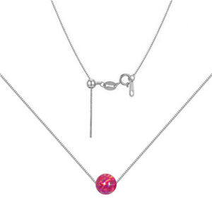 NUBIS® Stříbrný náhrdelník s opálem - kulička 6 mm - NBS01-OP23