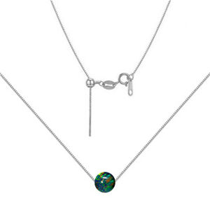 NUBIS® Stříbrný náhrdelník s opálem - kulička 6 mm - NBS01-OP32