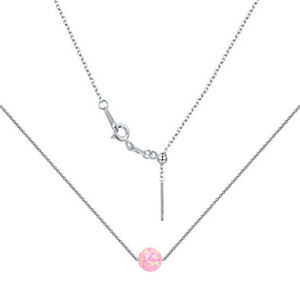 NUBIS® Stříbrný náhrdelník s opálem - kulička 5 mm - NBS02-OP08
