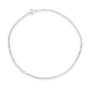 Šperky4U Stříbrný náramek figaro, délka 18 cm - NB-1148