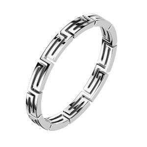 Šperky4U Ocelový prsten řecký klíč - velikost 52 - OPR1916-52