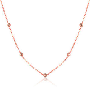 NUBIS® Zlacený stříbrný náhrdelník s kuličkami - NB-2275-RD