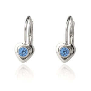 Šperky4U Stříbrné dívčí náušnice, modré zirkony - ZB3804-LB