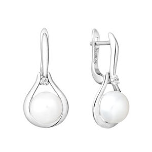 GAURA Perlové náušnice – bílé přírodní perly - GA1059