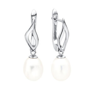 GAURA Perlové náušnice – bílé přírodní perly - GA1070
