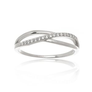 Dámský stříbrný prsten s čirými zirkony AGG558
