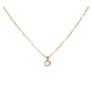 Dámský náhrdelník ze žlutého zlata se zirkonem 42-45cm ZLNAH147F + DÁREK ZDARMA