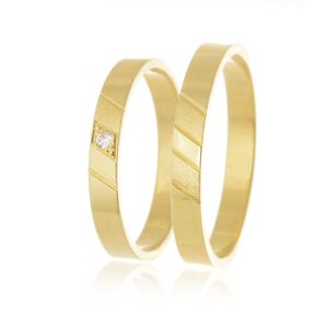Snubní prsteny ze žlutého zlata SNUB0142 + DÁREK ZDARMA