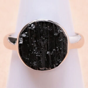 Turmalín skoryl prsten stříbro Ag 925 LOT123 - 61 mm (US 9,5), 6,1 g