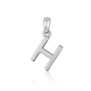 Stříbrný přívěšek písmeno H bez zirkonů STRZ1064HF