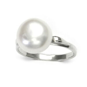 Šperky4U Stříbrný prsten s perlou 10 mm, vel. 53 - velikost 53 - CS2103-53