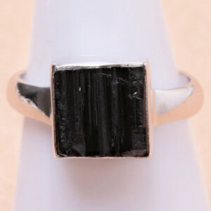 Turmalín skoryl prsten stříbro Ag 925 LOT128 - 59 mm (US 9), 4,6 g