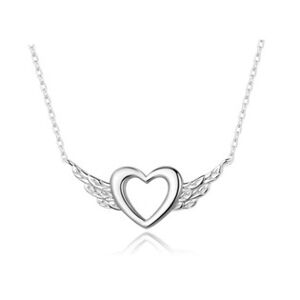 Šperky4U Stříbrný náhrdelník okřídlené srdce - ZB87021