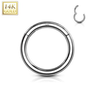 Šperky4U Zlatý piercing - segment kruh, Au 585/1000 - ZL01262-WG-1009