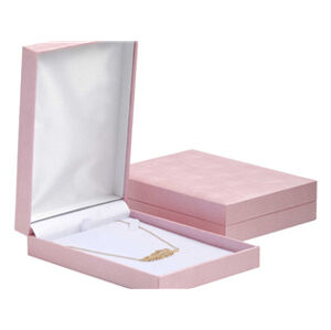Šperky4U Růžová koženková krabička na náhrdelník - KR0480