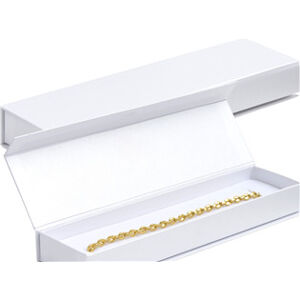 Šperky4U Dárková krabička na náramek bílá, magnetické zavírání - KR0384-WH