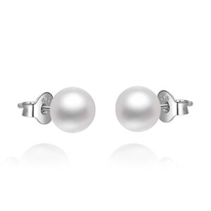 NUBIS® Stříbrné náušnice s pravými perličkami - NB-3803