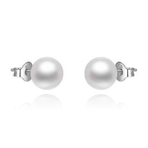 NUBIS® Stříbrné náušnice s pravými perličkami - NB-3804