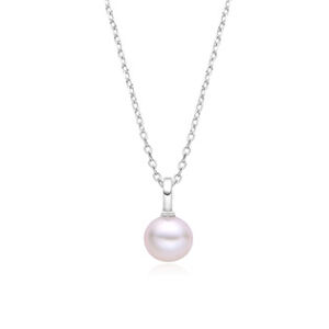 NUBIS® Stříbrný náhrdelník s přírodní perlou - NB-2324