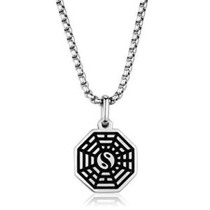Šperky4U Ocelový náhrdelník Jing-Jang - OPD0333