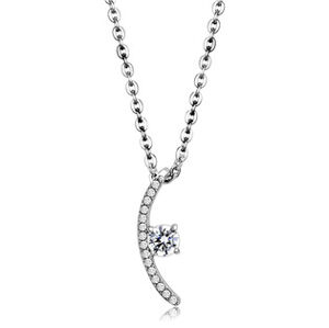 Šperky4U Ocelový náhrdelník se zirkony - OPD0330