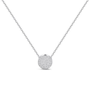 NUBIS® Střibrný náhrdelník kolečko se zirkony - NB-2342